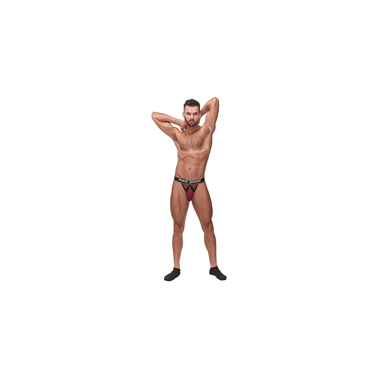 Male Power Cock Pit Jock with Detachable Pouch