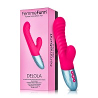 Vibrador de Doble Estimulación G-Spot Recargable FemmeFunn Delola Rosa