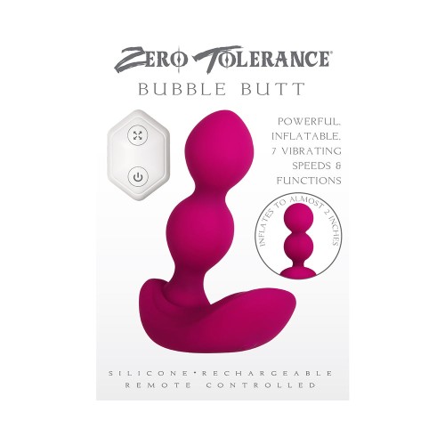 Tapon Anal Inflable Vibrante Zero Tolerance - Bubble Butt