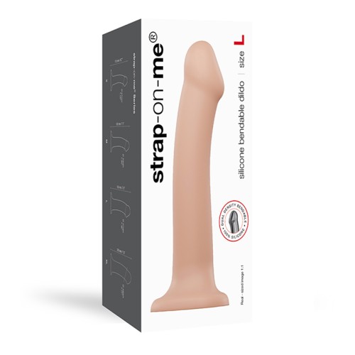 Bendable Dual-Density Silicone Dildo Vanilla L