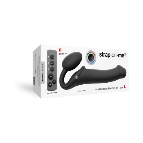 Strap-On-Me Faja Vibrante Silicona Recargable Control Remoto Negra L