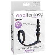 Pipedream Ass-Gasm Silicone Cockring with Anal Beads