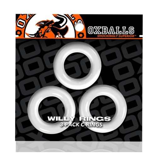 Pack de 3 Anillos para el Pene Oxballs Blanca