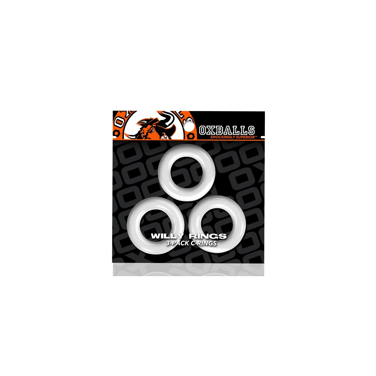 Pack de 3 Anillos para el Pene Oxballs Blanca