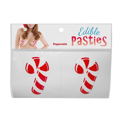 Pasties Comestibles Candy Cane de Menta - Diversión Festiva