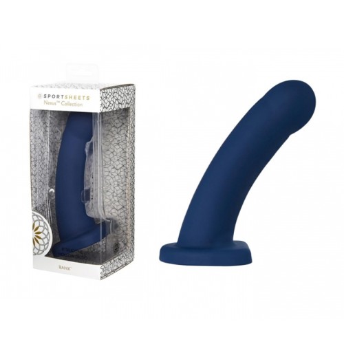 Sportsheets Nexus Banx 8 Inch Hollow Dildo Navy