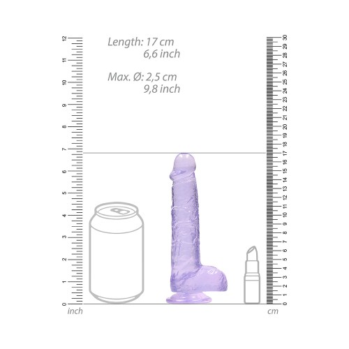 Dildo RealRock Crystal Clear - Experiencia Realista con Ventosa