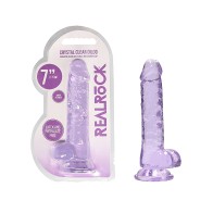 Dildo Realista de 7 Pulgadas con Testículos RealRock