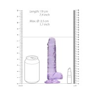 Dildo Realista de 7 Pulgadas con Testículos RealRock