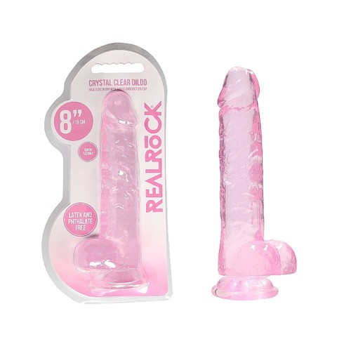 Compra el Dildo RealRock Transparente para Placer Realista