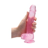 Compra el Dildo RealRock Transparente para Placer Realista