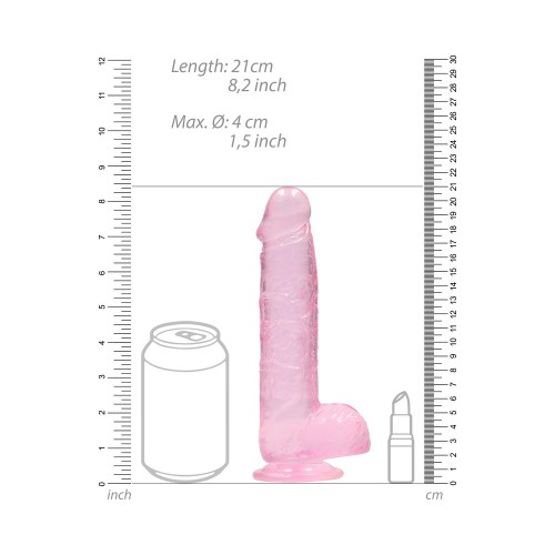 Compra el Dildo RealRock Transparente para Placer Realista