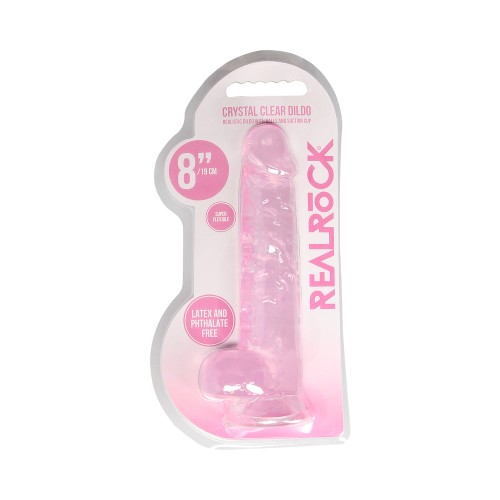 Compra el Dildo RealRock Transparente para Placer Realista