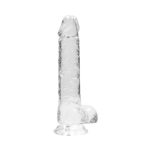 Dildo Realista Crystal Clear con Bolas y Ventosa