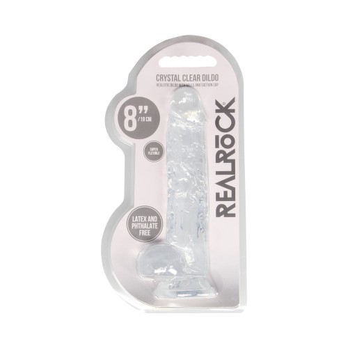 RealRock Crystal Clear Realistic Dildo With Balls and Suction Cup