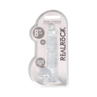 RealRock Crystal Clear Realistic Dildo With Balls and Suction Cup