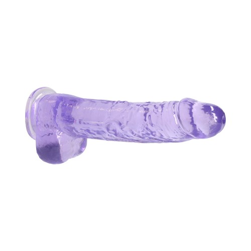 Dildo RealRock Crystal Clear con Bolas