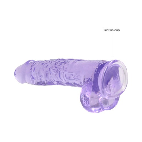 Dildo RealRock Crystal Clear con Bolas