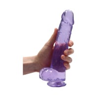 Dildo RealRock Crystal Clear con Bolas