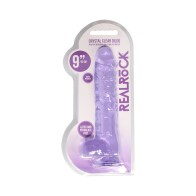 Dildo RealRock Crystal Clear con Bolas