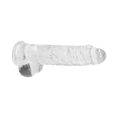 Dildo Realista RealRock Crystal Clear de 9 in. - Placer Realista