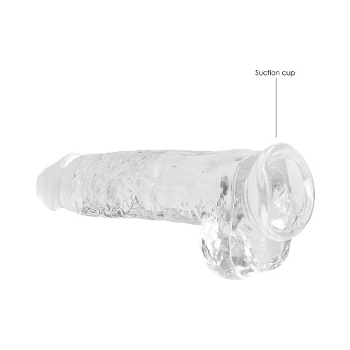 Dildo Realista RealRock Crystal Clear de 9 in. - Placer Realista