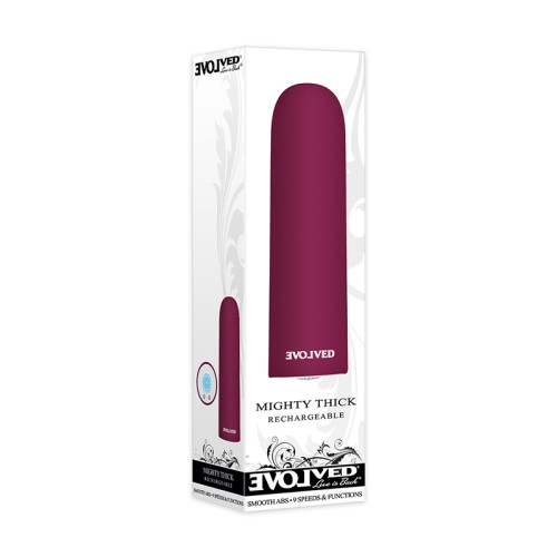 Evolved Mighty Thick Vibrador Bullet Recargable Burdeos - Placer Intenso