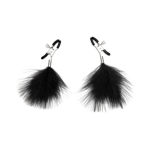 Lux Fetish Feather Nipple Clips for Kinky Play