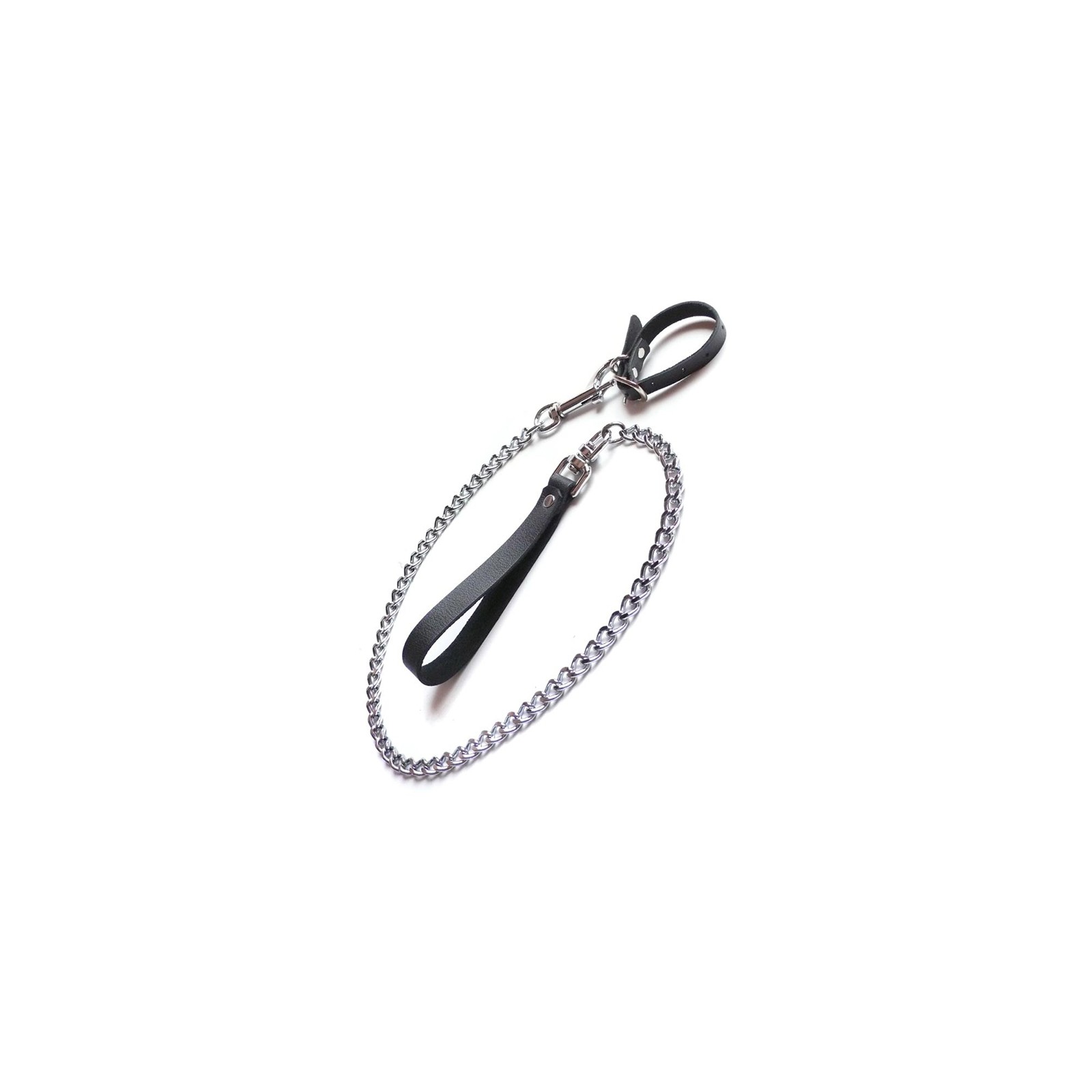 Kinklab Buckling Cock Ring with Chain Leash