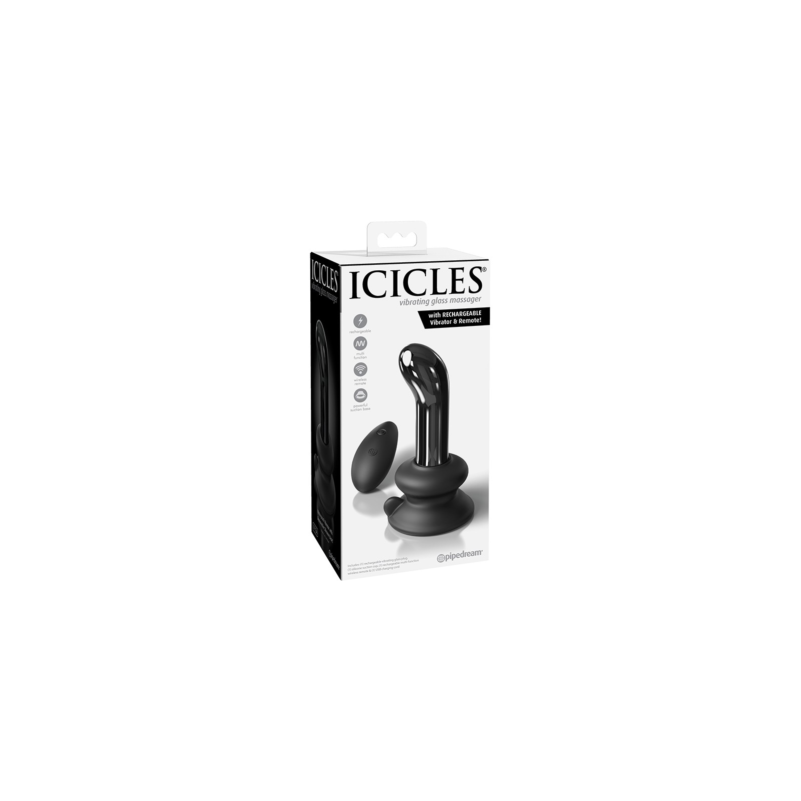 Icicles No. 84 Curved Glass Vibrant Massager