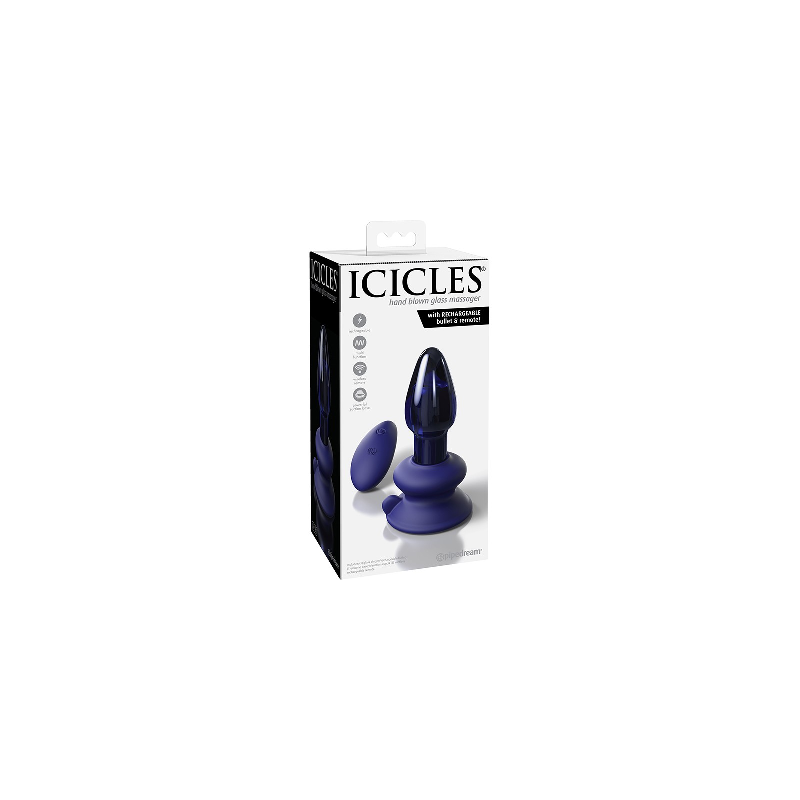 Pipedream Icicles No. 85 Remote Vibrating Anal Plug Blue