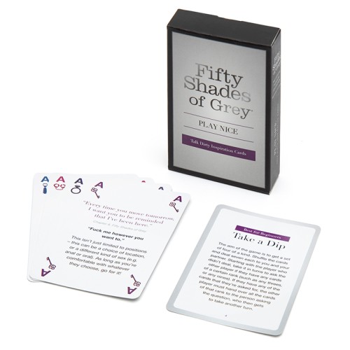 Juego de Cartas de Inspiración Fifty Shades of Grey Play Nice Talk Dirty