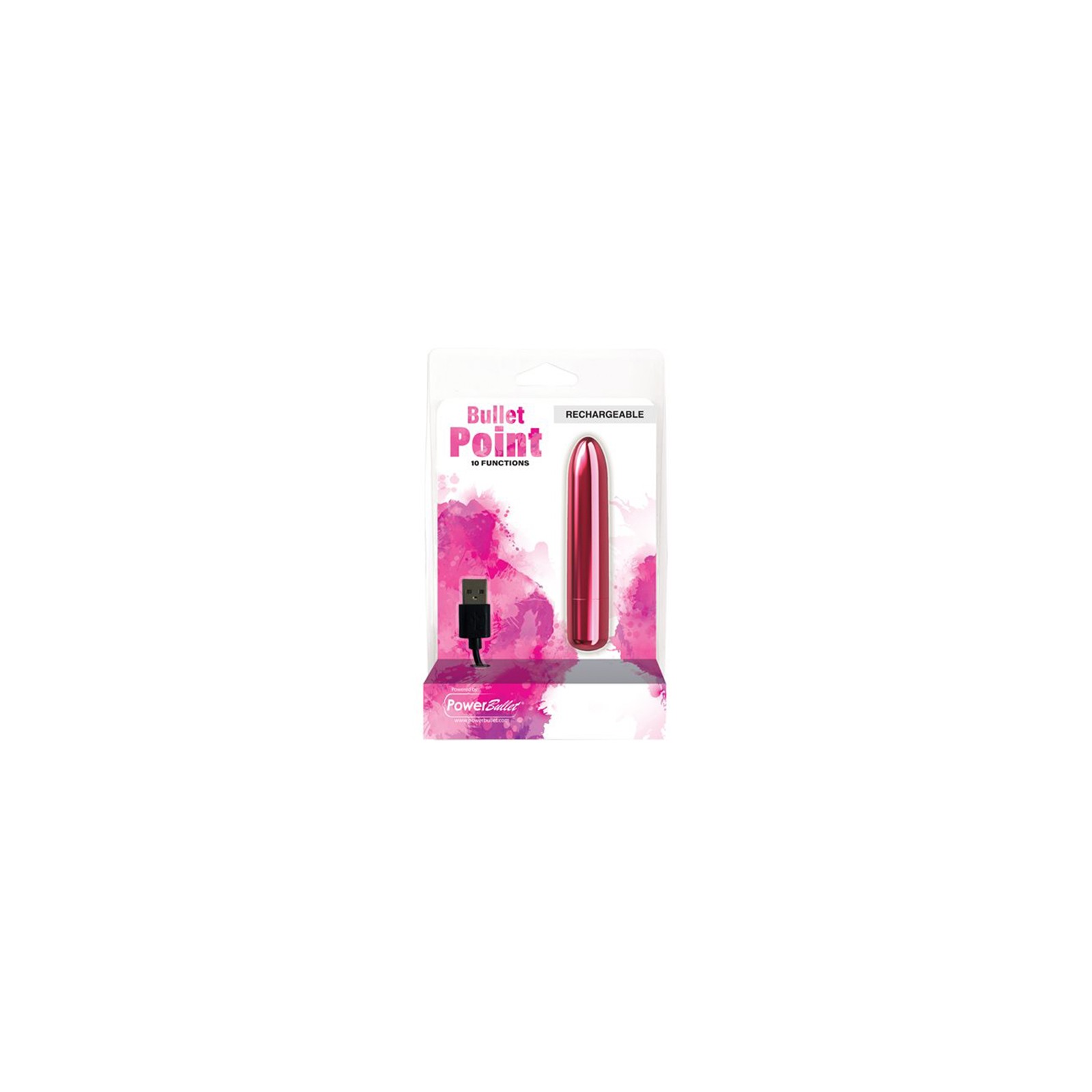 Power Bullet Point Rechargeable Vibrator Pink