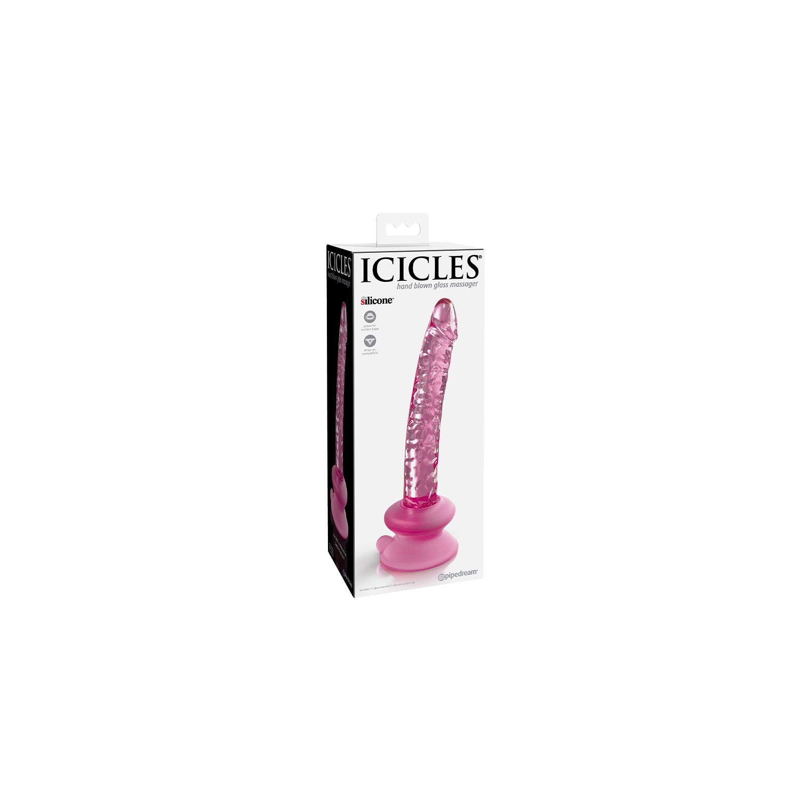 Dildo de Vidrio Pipedream Icicles No. 86 Rosa