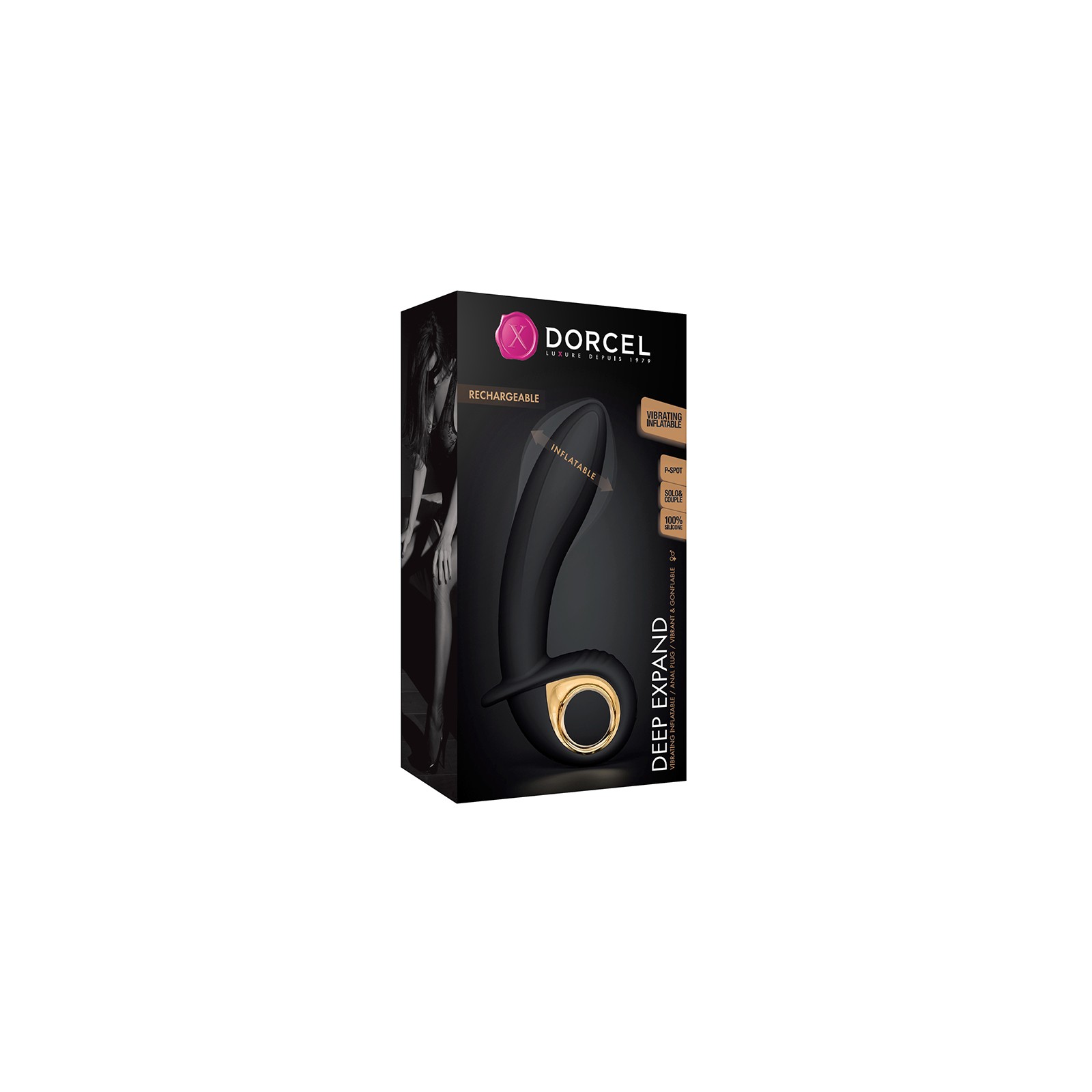 Dorcel Deep Expand Inflating Vibrator Black