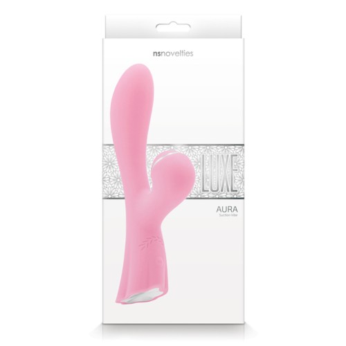 Luxe Aura Rechargeable Suction Vibe Pink