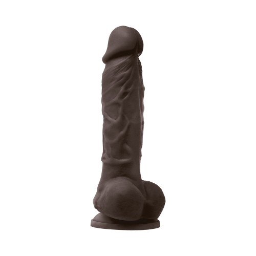 Dildo Vibrador Colours Pleasures 5 in. Marrón Oscuro