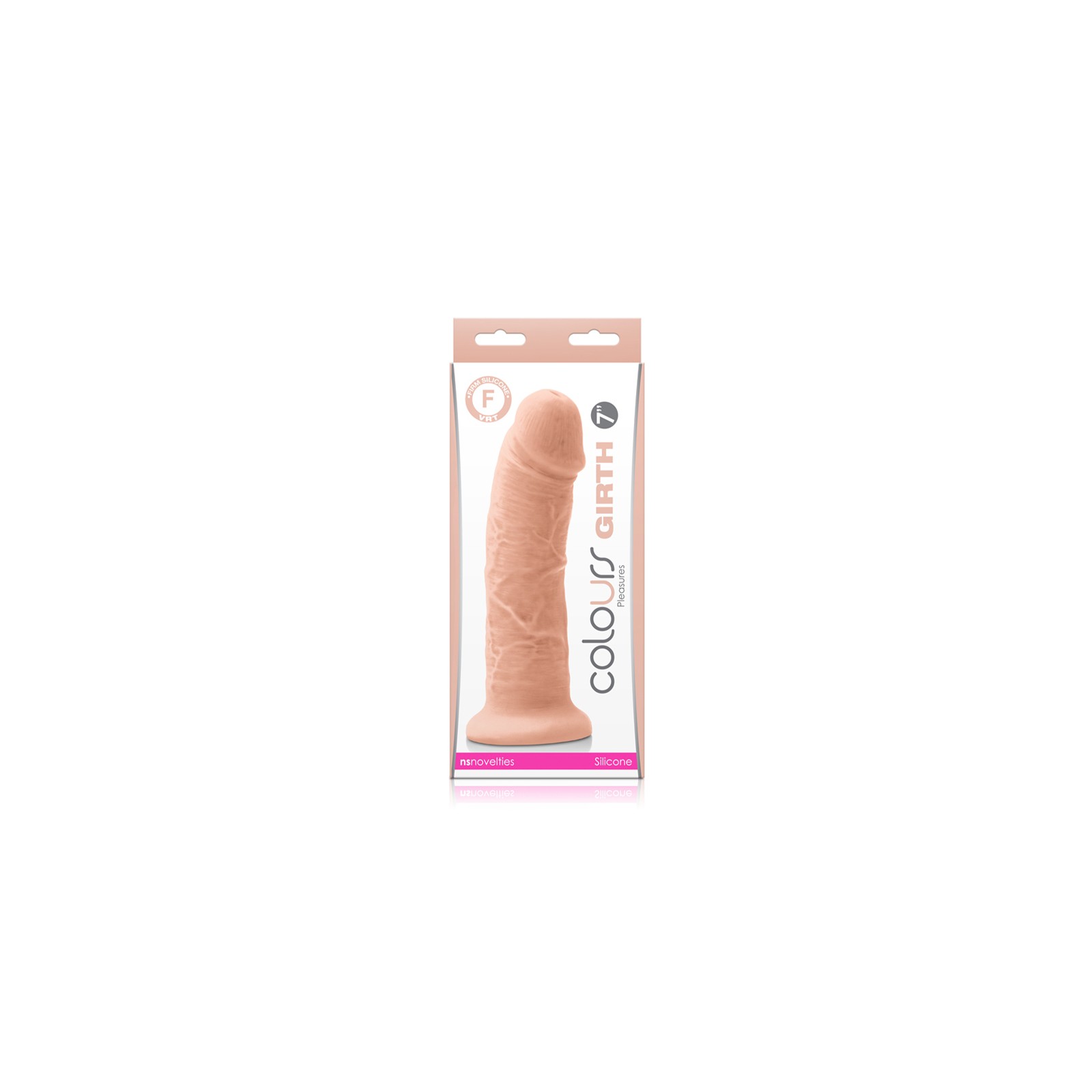 Colours Girth 7 in. Silicone Dildo Beige