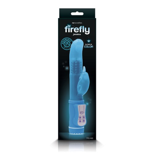 Firefly Jessica Rotating Dolphin Vibrator Blue