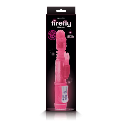 Firefly Thumper Thrusting Rabbit Vibrator - Glows in the Dark