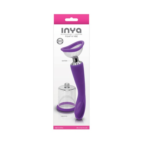 INYA Pump N Vibe Dual-Ended Vibrator & Pump Set in Purple