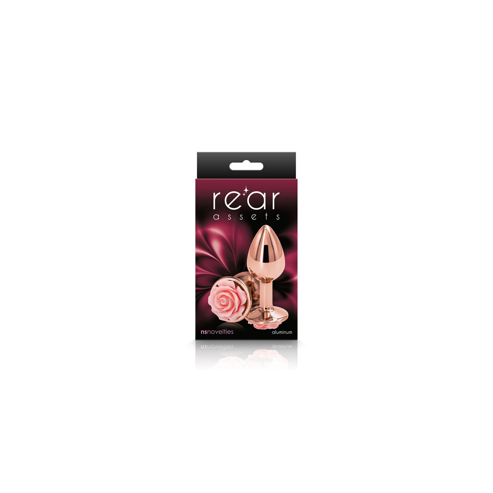 Rear Assets Small Rose Anal Plug in Pink