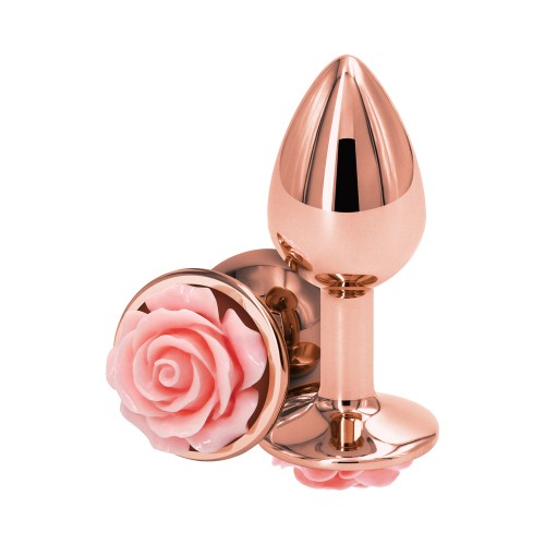 Rear Assets Small Rose Anal Plug in Pink