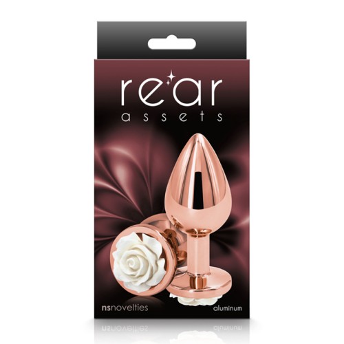 Plug Anal Rose Medium Blanco Rear Assets