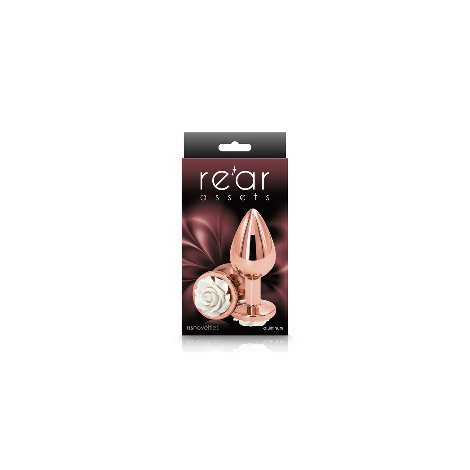 Plug Anal Rose Medium Blanco Rear Assets