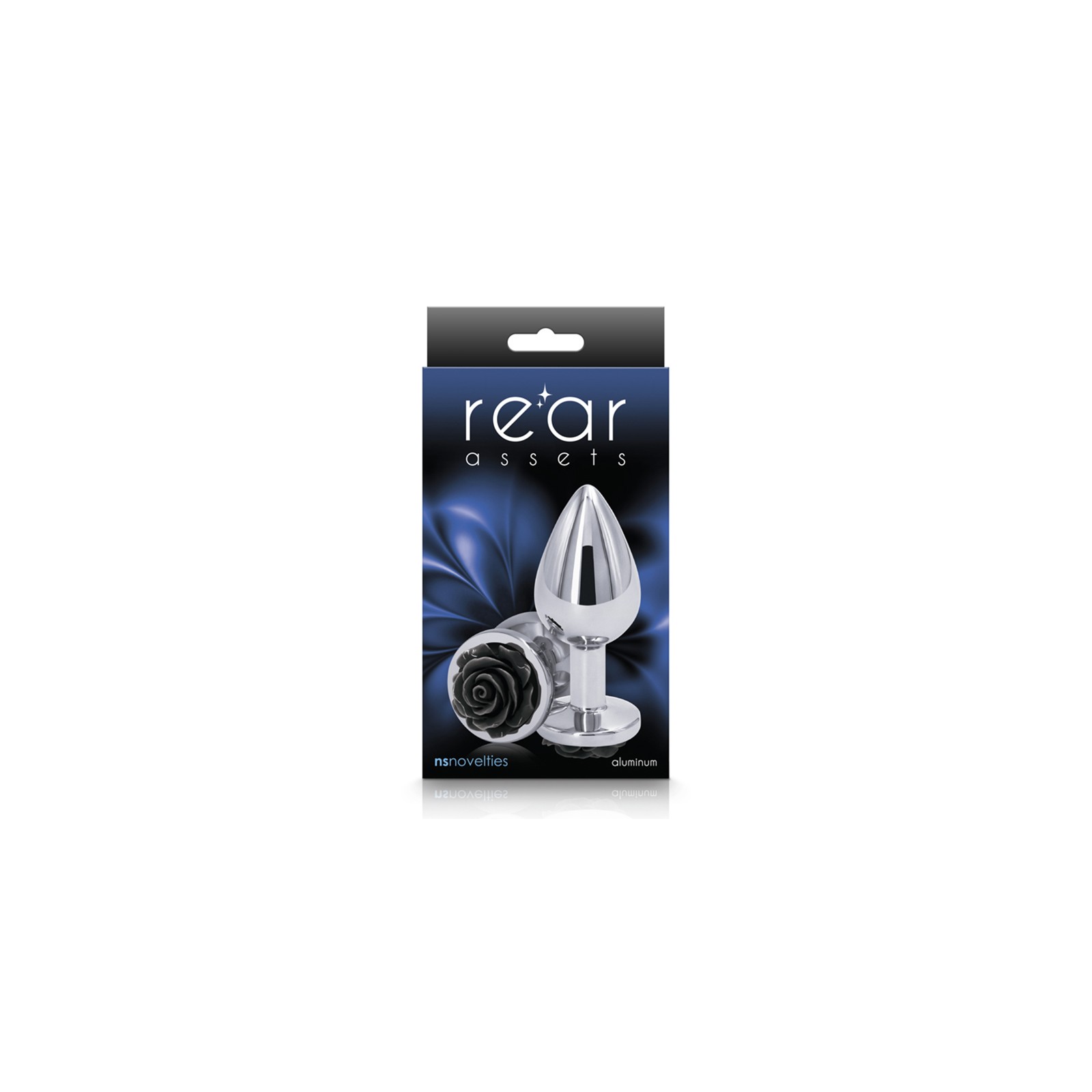 Rear Assets Rose Anal Plug Medium Black