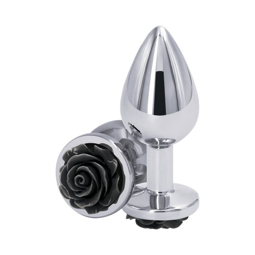 Plug Anal Rose Medium Rear Assets Negro