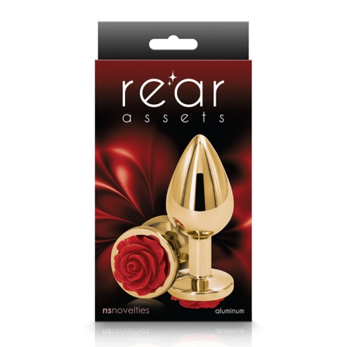 Rear Assets Medium Rose Anal Plug