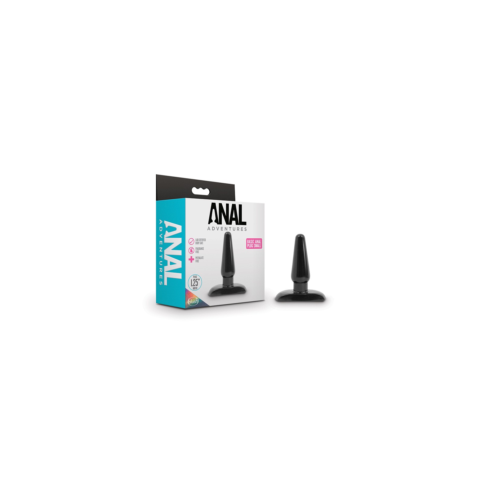 Anal Adventures Basic Anal Plug Small Black