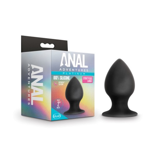 Anal Adventures Large Silicone Plug Black